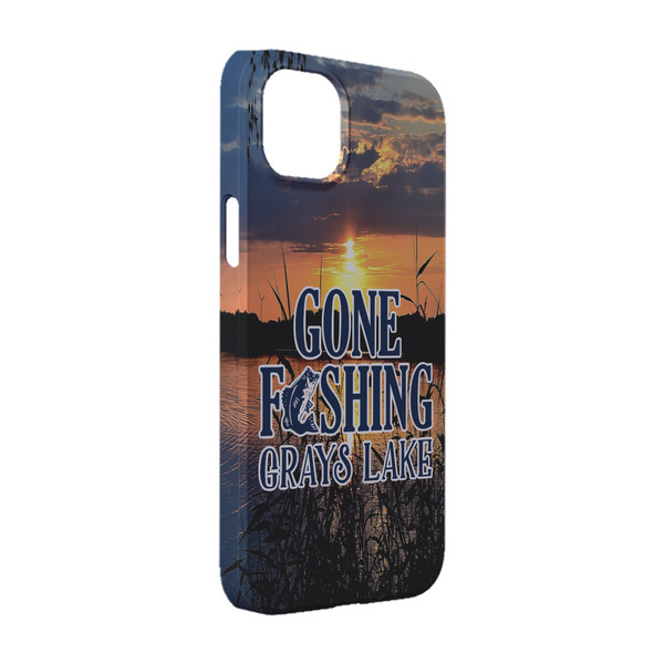 Custom Gone Fishing iPhone Case - Plastic - iPhone 14 (Personalized)