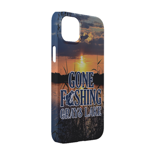 Custom Gone Fishing iPhone Case - Plastic - iPhone 14 Pro (Personalized)