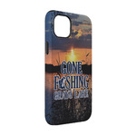 Gone Fishing iPhone Case - Rubber Lined - iPhone 14 (Personalized)