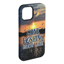 Gone Fishing iPhone Case - Rubber Lined - iPhone 15 Plus (Personalized)