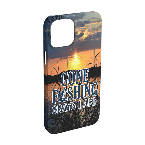 Custom Gone Fishing iPhone Case - Plastic - iPhone 15 Pro (Personalized)