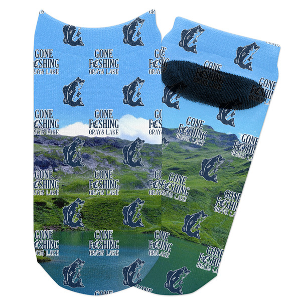 Custom Gone Fishing Adult Ankle Socks (Personalized)