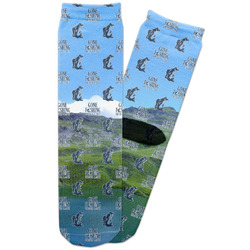 Gone Fishing Adult Crew Socks (Personalized)