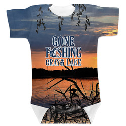 Gone Fishing Baby Bodysuit 3-6 (Personalized)
