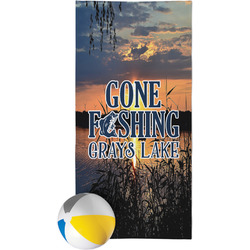 Gone Fishing Beach Towel (Personalized)