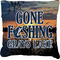 Hunting / Fishing Quotes and Sayings Burlap Pillow 22"