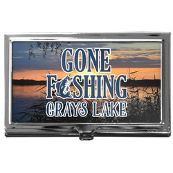 Gone Fishing Business Card Case