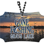 Gone Fishing Rear View Mirror Ornament (Personalized)