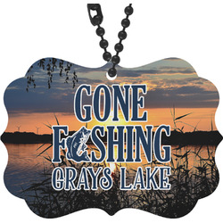 Gone Fishing Rear View Mirror Charm (Personalized)