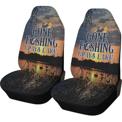 Gone Fishing Car Seat Covers (Set of Two) (Personalized)