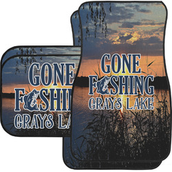 Gone Fishing Car Floor Mats Set - 2 Front & 2 Back (Personalized)