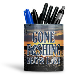 Gone Fishing Ceramic Pen Holder