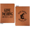 Hunting / Fishing Quotes and Sayings Cognac Leatherette Portfolios with Notepad - Large - Double Sided - Apvl