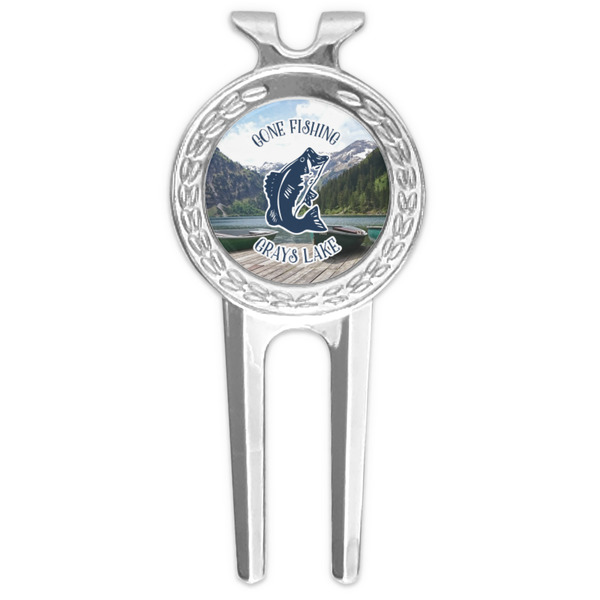 Custom Gone Fishing Golf Divot Tool & Ball Marker (Personalized)