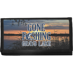 Gone Fishing Canvas Checkbook Cover (Personalized)