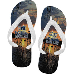 Gone Fishing Flip Flops - Large (Personalized)