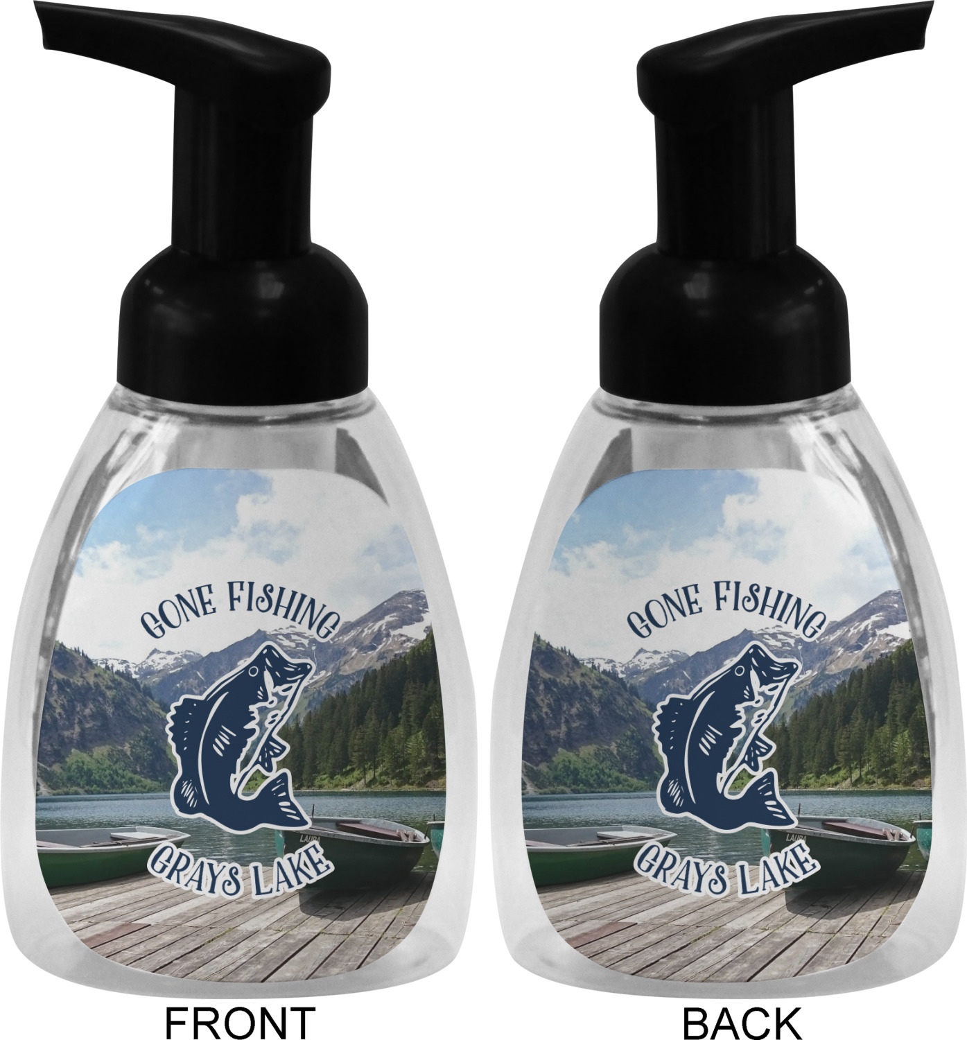 Custom Gone Fishing Acrylic Soap & Lotion Bottle (Personalized