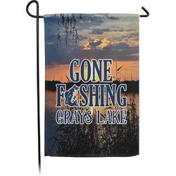 Gone Fishing Small Garden Flag - Single Sided (Personalized)