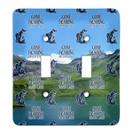 Gone Fishing Light Switch Cover (2 Toggle Plate) (Personalized)