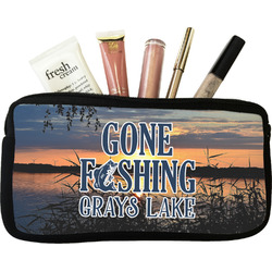 Gone Fishing Makeup / Cosmetic Bag - Small (Personalized)