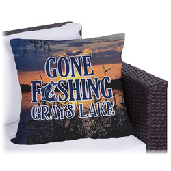 Gone Fishing Outdoor Pillow - 20" (Personalized)