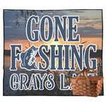 Gone Fishing Outdoor Picnic Blanket (Personalized)