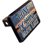 Gone Fishing Rectangular Trailer Hitch Cover - 2" (Personalized)