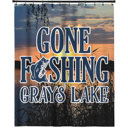 Gone Fishing Extra Long Shower Curtain - 70"x84" (Personalized)