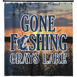 Gone Fishing Shower Curtain - 71" x 74" (Personalized)