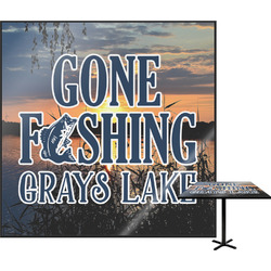 Gone Fishing Square Table Top - 30" (Personalized)