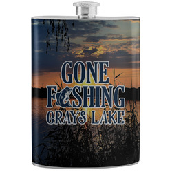 Gone Fishing Stainless Steel Flask (Personalized)