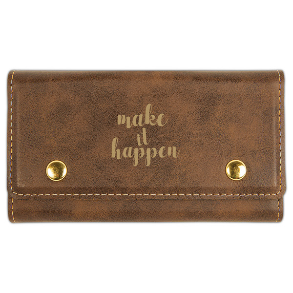 Custom Inspirational Quotes and Sayings Cards & Dice Set - Rustic Brown