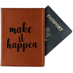Inspirational Quotes and Sayings Passport Holder - Faux Leather - Double Sided