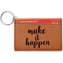 Inspirational Quotes and Sayings Leatherette Keychain ID Holder - Double Sided (Personalized)