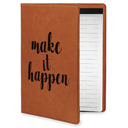 Inspirational Quotes and Sayings Leatherette Portfolio with Notepad - Small - Double Sided