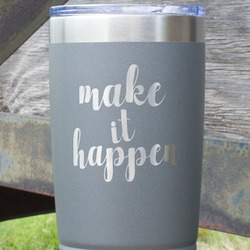Inspirational Quotes and Sayings 20 oz Stainless Steel Tumbler - Grey - Double Sided
