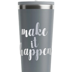 Inspirational Quotes and Sayings RTIC Everyday Tumbler with Straw - 28oz - Grey - Double-Sided