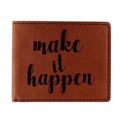 Inspirational Quotes and Sayings Leatherette Bifold Wallet