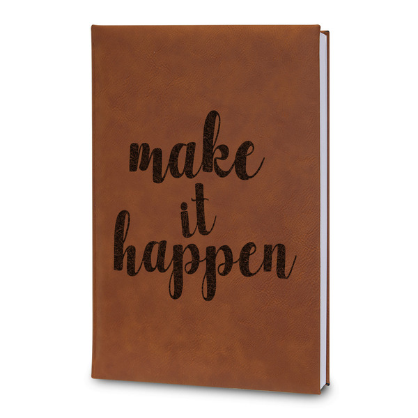 Custom Inspirational Quotes and Sayings Leatherette Journal - Large - Double Sided