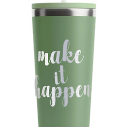 Inspirational Quotes and Sayings RTIC Everyday Tumbler with Straw - 28oz - Light Green - Single-Sided