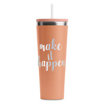 Inspirational Quotes and Sayings RTIC Everyday Tumbler with Straw - 28oz - Peach - Single-Sided