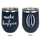 Inspirational Quotes and Sayings Stainless Wine Tumblers - Navy - Double Sided - Approval