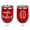 Inspirational Quotes and Sayings Stainless Wine Tumblers - Red - Double Sided - Approval