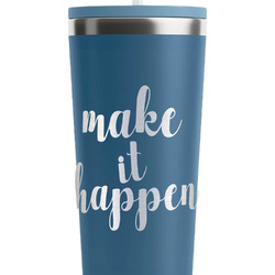 Inspirational Quotes and Sayings RTIC Everyday Tumbler with Straw - 28oz - Steel Blue - Double-Sided