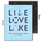 Live Love Lake 11x14 Wood Print - Front & Back View