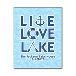 Live Love Lake Wood Print - 11x14 (Personalized)