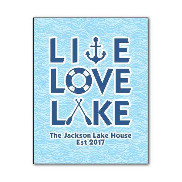 Custom Live Love Lake Wood Print - 11x14 (Personalized)