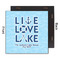 Live Love Lake 12x12 Wood Print - Front & Back View