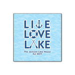 Live Love Lake Wood Print - 12x12 (Personalized)