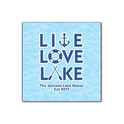 Live Love Lake Wood Print - 12x12 (Personalized)